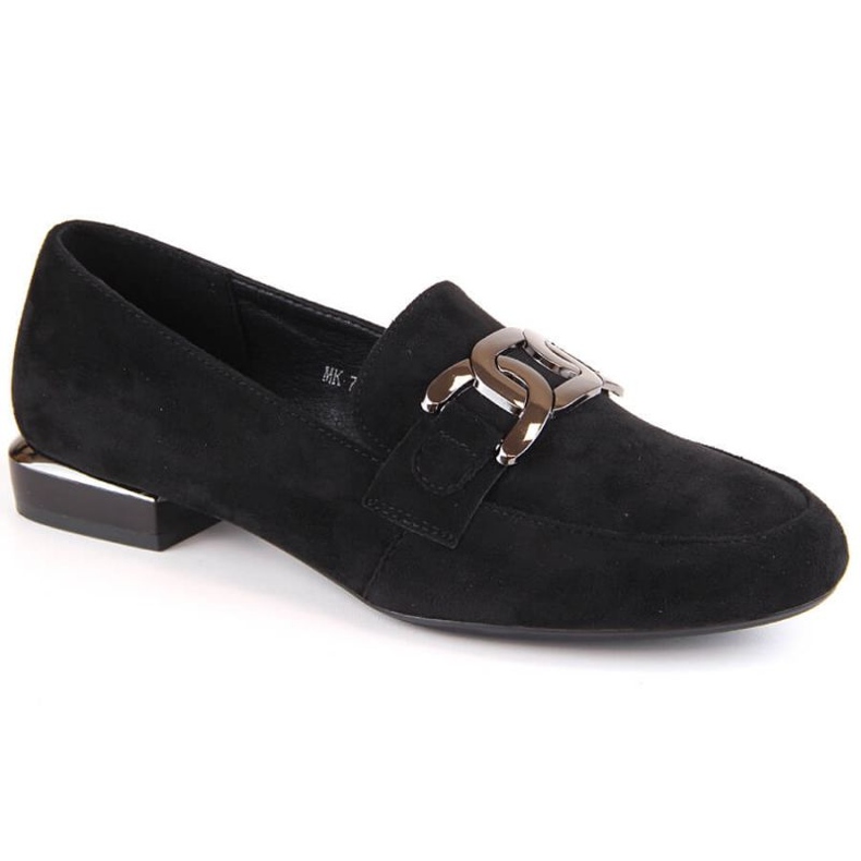 Sergio Leone W SK422B scarpe in camoscio con catena, nere nero