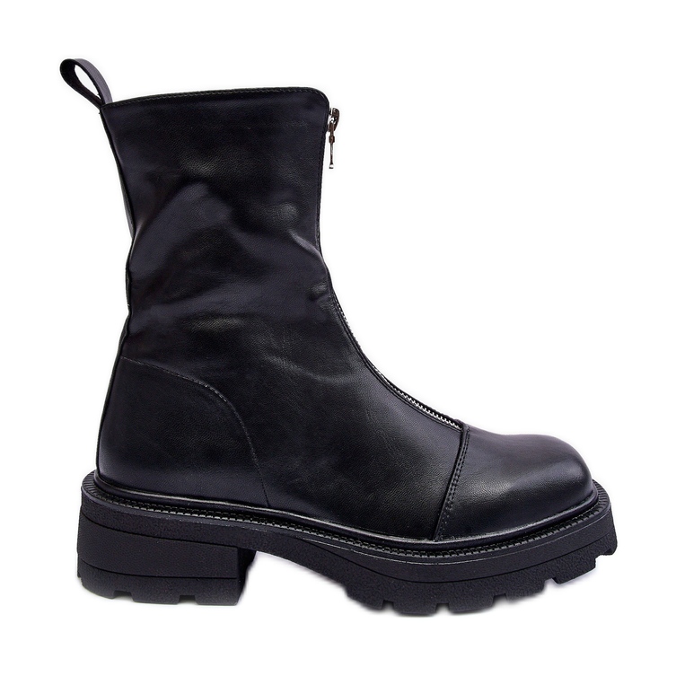 Stivaletti In Pelle Da Donna Con Cerniera Aravalur Nero
