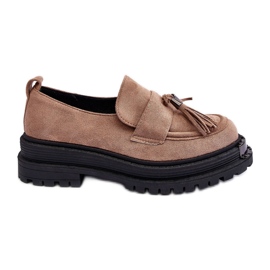 PS1 Scarpe in pelle scamosciata, Mocassini da donna beige Ramvli