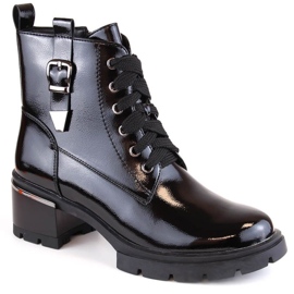 Stivaletti isolanti con tacco alto D&amp;A S.Barski Premium Collection W OLI235 nero