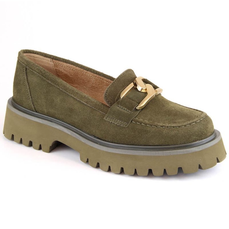 Filippo W PAW459B scarpe platform in pelle scamosciata, verde