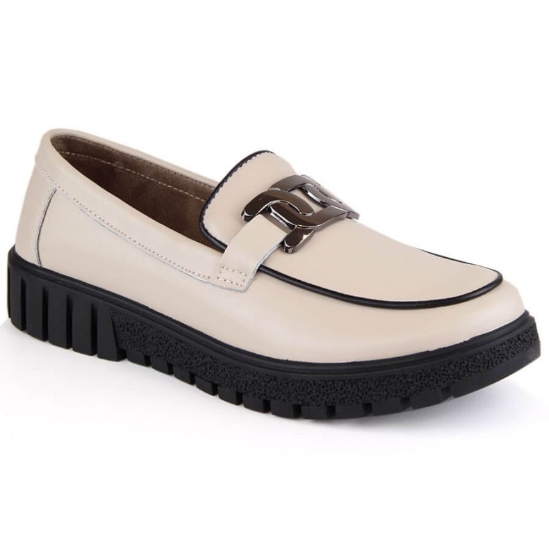 Scarpe platform in pelle con catena Filippo W PAW460B beige