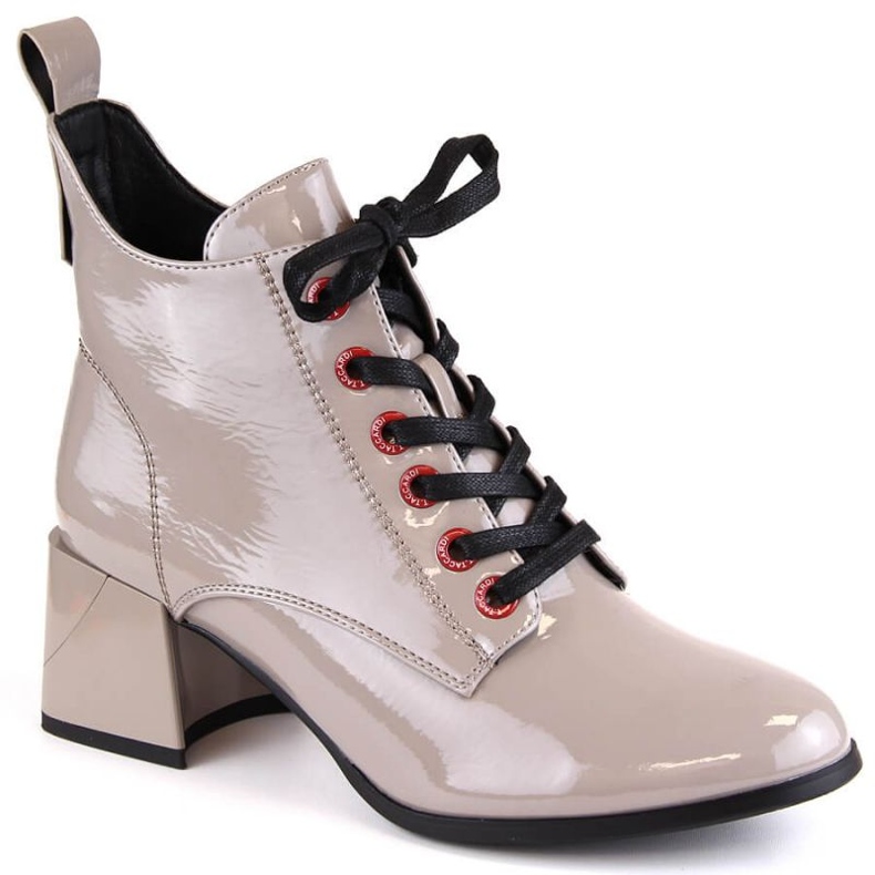 Stivaletti in vernice D&amp;A S.Barski Premium Collection W OLI230B tortora
