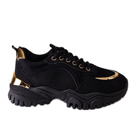 Inna Sneaker nere con accento Lodgeville dorato nero