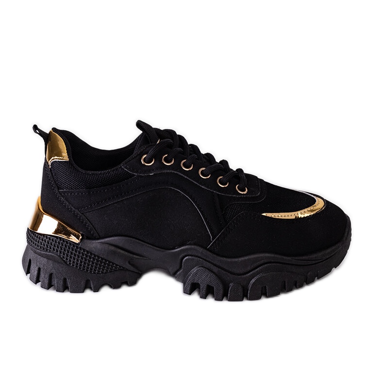 Inna Sneaker nere con accento Lodgeville dorato nero