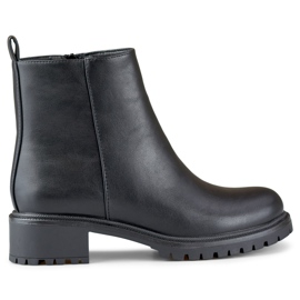 Stivaletti classici da donna neri realizzati in ecopelle nero