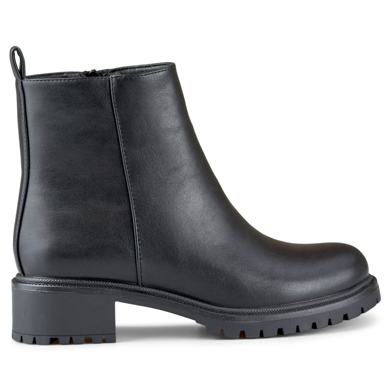Stivaletti classici da donna neri realizzati in ecopelle nero