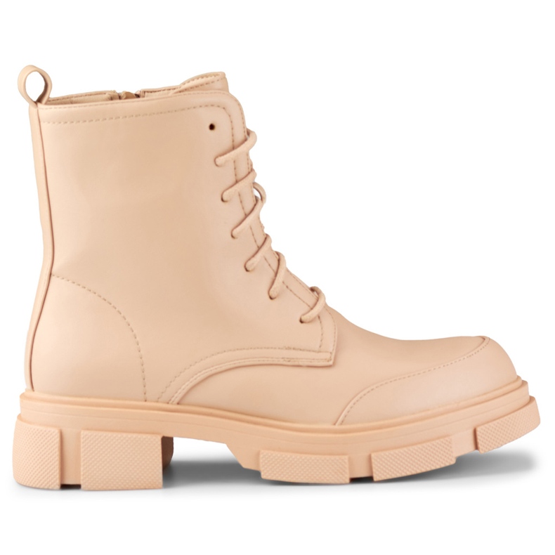 Stivaletti stringati da donna color nude beige