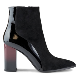 Eleganti stivali con tacco da donna nero