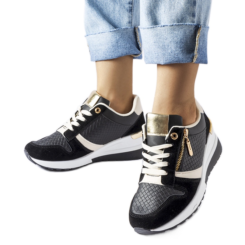 Sneakers con zeppa Ashland nere nero