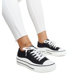 Sneakers Dima nere con suola spessa nero