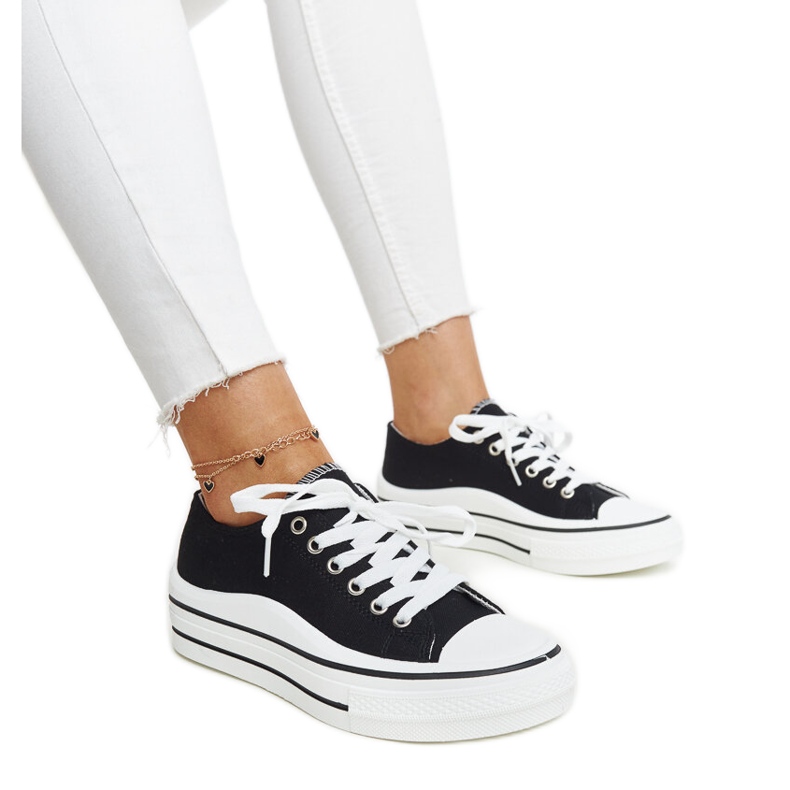Sneakers Dima nere con suola spessa nero