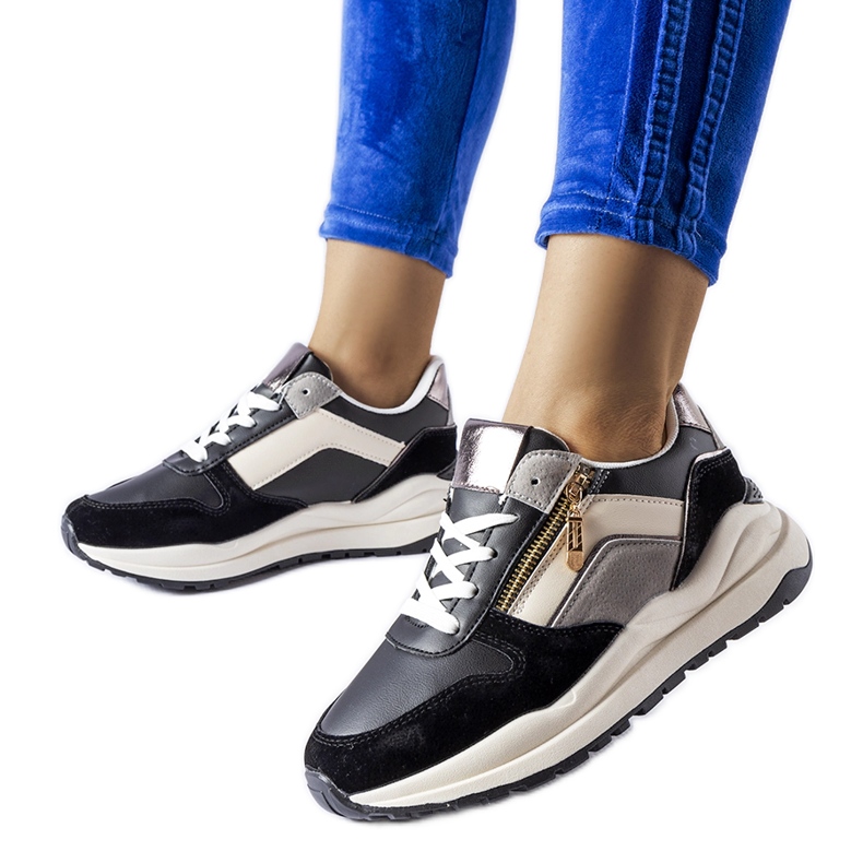 Sneakers Cecchi bianche e nere nero