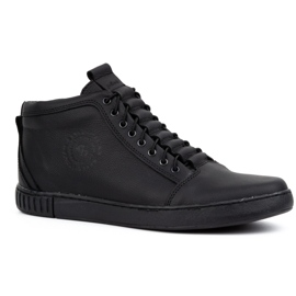 Polbut Stivaletti da uomo in pelle 2122 neri nero
