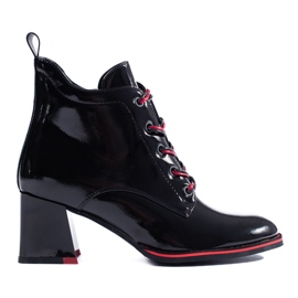 Stivaletti shelovet in vernice nera nero