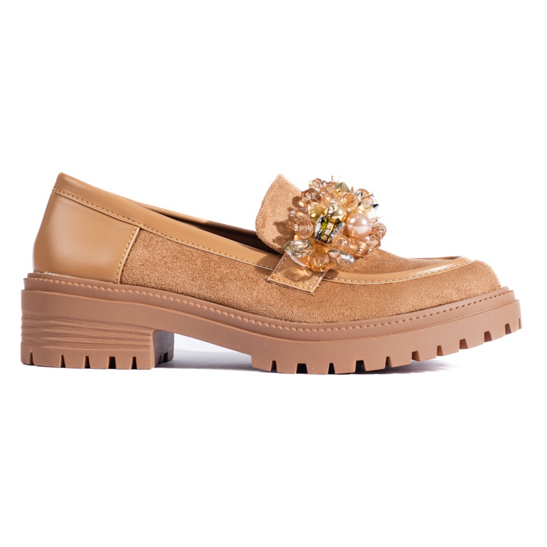 Mocassini da donna in camoscio beige di Shelovet