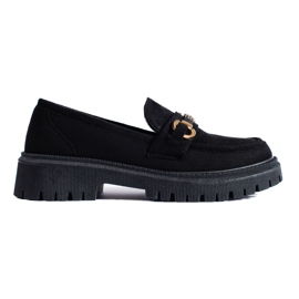 Mocassini da donna in camoscio nero di Shelovet