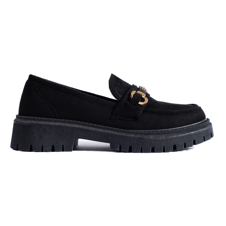 Mocassini da donna in camoscio nero di Shelovet