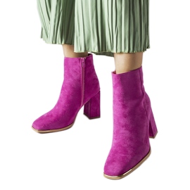 Stivaletti rosa Cheney con tacco alto
