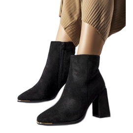 Stivaletti neri con tacco alto Cheney nero