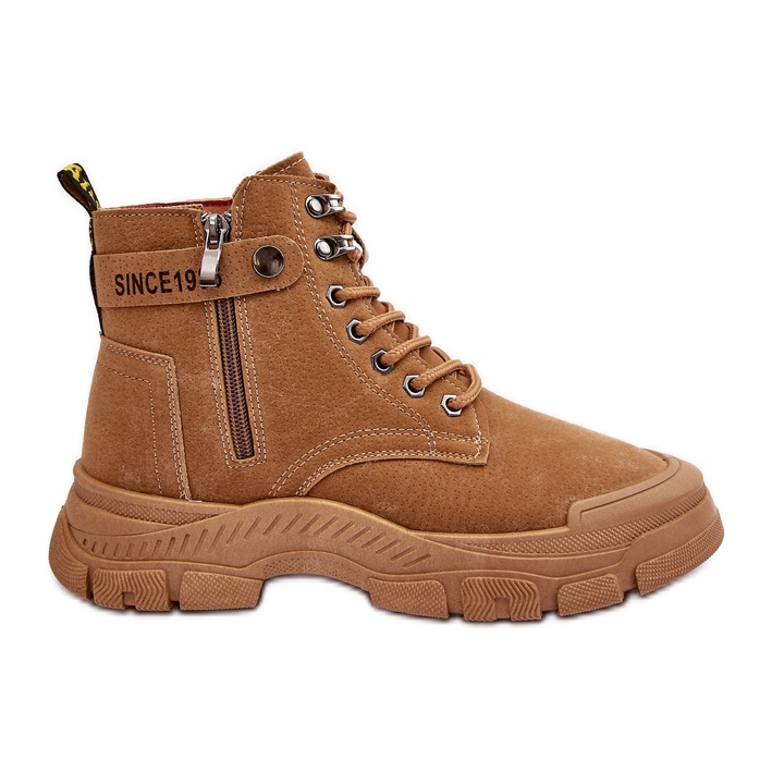 PS1 Stivali da donna in pelle scamosciata isolanti Camel Jailina marrone