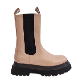 PS1 Stivaletti con plateau grosso da donna Beatrice beige
