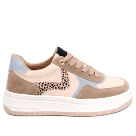 Scarpe da ginnastica con plateau Boyd Khaki beige
