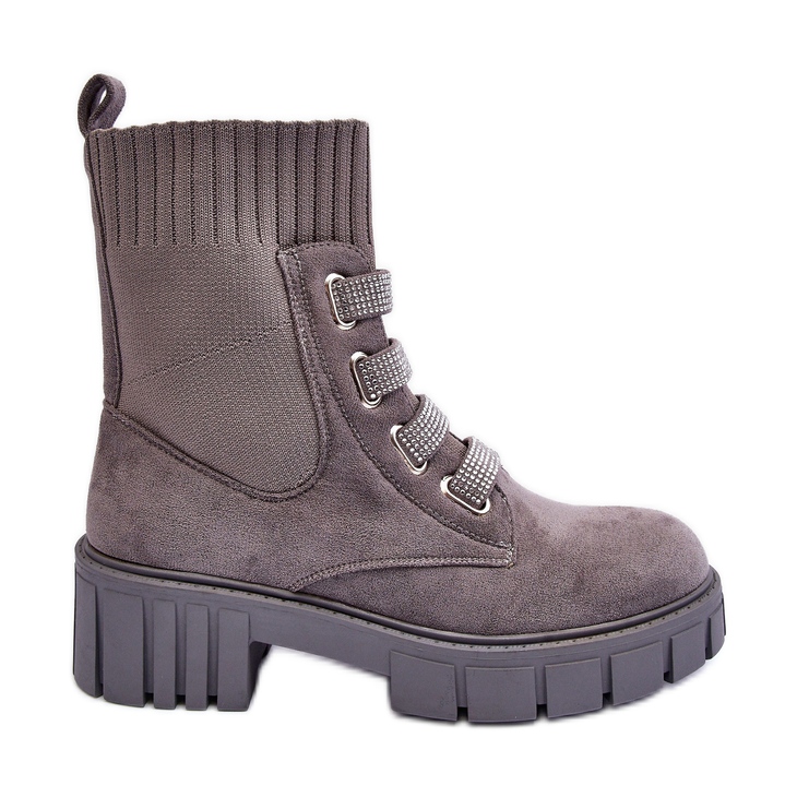 PS1 Stivaletti slip-on in pelle scamosciata Grigio Hope