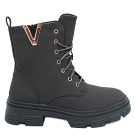 Stivaletti stringati militari Clend Khaki verde