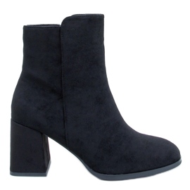Stivaletti Weish Black lisci con tacco alto nero
