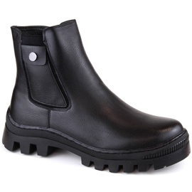 Stivali trapezoidali isolanti neri da donna Potocki con tasca nero