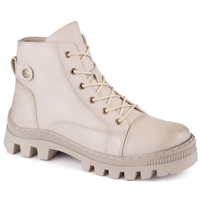 Stivaletti da donna beige Potocki SZ12168
