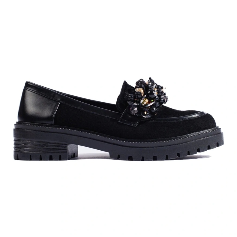 Mocassini da donna in camoscio nero di Shelovet