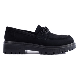 Mocassini da donna in camoscio nero di Shelovet