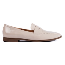 Mocassini da donna beige vernice di Shelovet