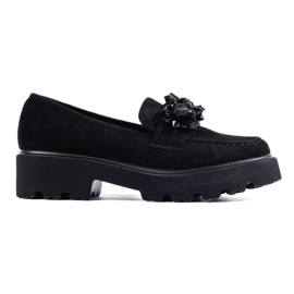 Mocassini da donna in camoscio nero di Shelovet
