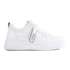 Sneakers bianche sulla piattaforma Shelovet bianca