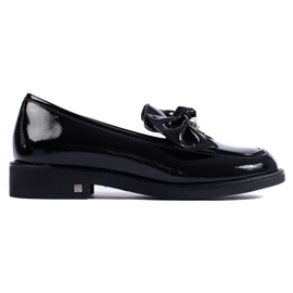 W. Potocki Scarpe da donna in vernice con fiocco Potocki nero