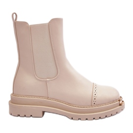 FG2 Stivaletti in pelle da donna Beige Nialee