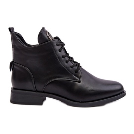 PH2 Scarpe Da Donna In Pelle Con Decorazione, Attiame Nero