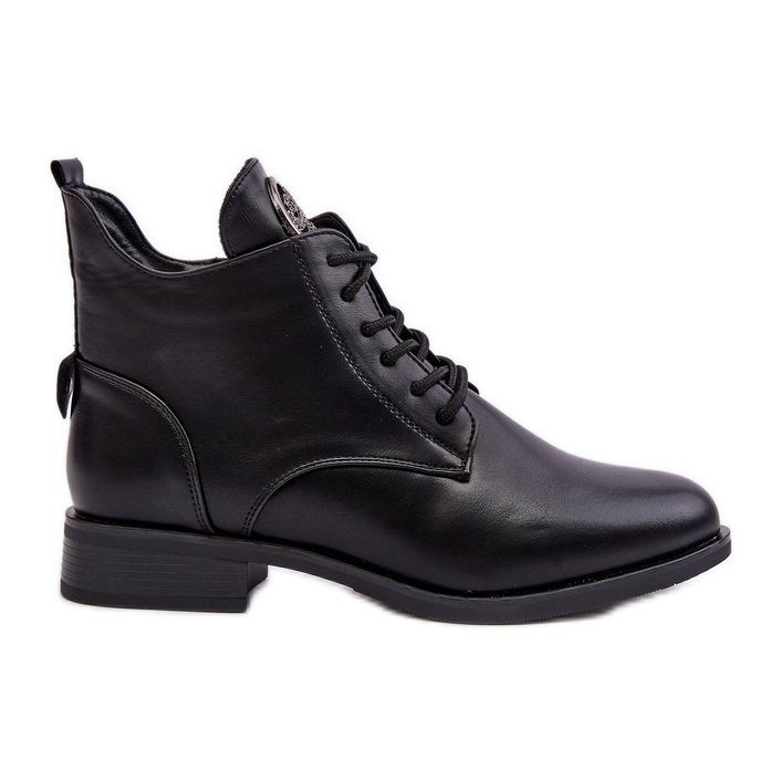 PH2 Scarpe Da Donna In Pelle Con Decorazione, Attiame Nero