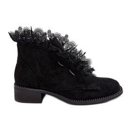 PS1 Stivali Bassi da Donna in Pelle Scamosciata Neri Klemovia nero