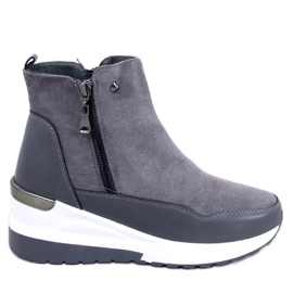 Stivaletti con zeppa Jordans grigi grigio
