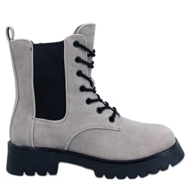 Stivaletti Chelsea stringati Franti Grigi grigio