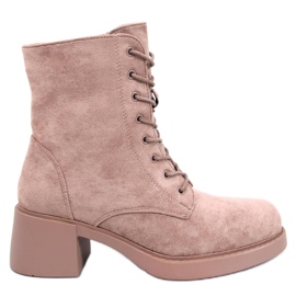 Stivaletti stringati Mayfield Khaki beige
