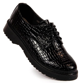 Scarpe oxford laccate da donna, nere, T.Sokolski J23-324 nero