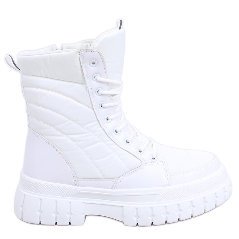 Stivale stringato piatto Barkin Blanco bianca
