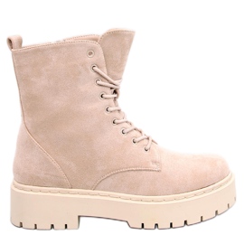 Stivaletti stringati Burse Beige