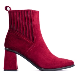 Stivaletti da donna bordeaux di Shelovet rosso