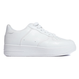 W. Potocki Sneakers bianche con plateau Shelovet bianca